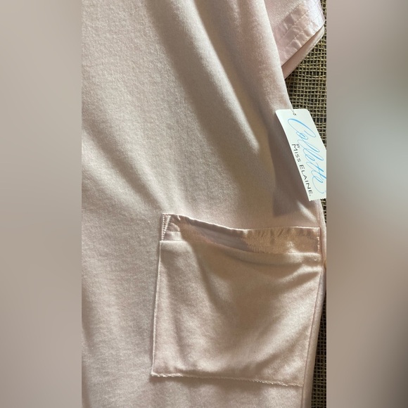 Collette by Miss Elaine Pink Short Sleeve Robe, Sz L, Snap Closure Vintage - Picture 5 of 12
